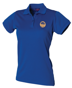 Ladies Royal Blue Polo Shirt with Embroidered Logo